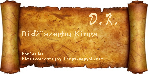 Diószeghy Kinga névjegykártya