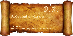 Diószeghy Kinga névjegykártya