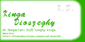 kinga dioszeghy business card